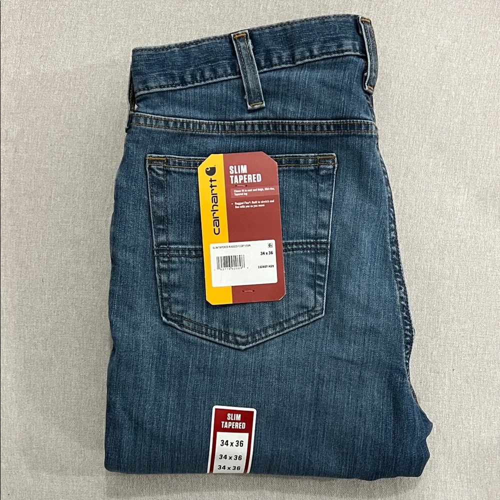 NWT Carhartt Slim Tapered Rugged Flex Jean - Picture 2 of 8